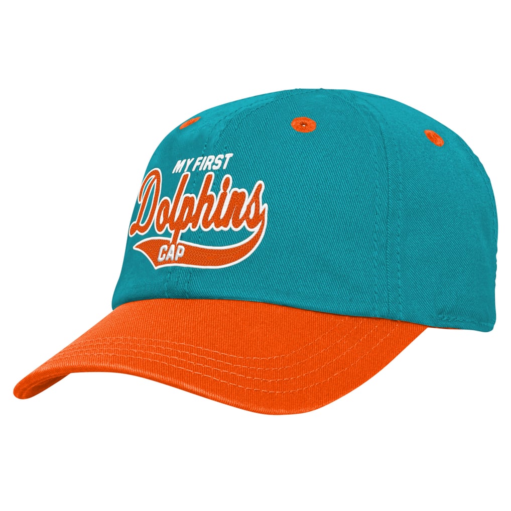 Miami Dolphins Infant My First Tail Sweep Slouch Flex Hat - Aqua/Orange